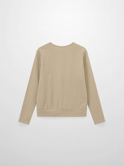 Crew Bomber Tee-Tan