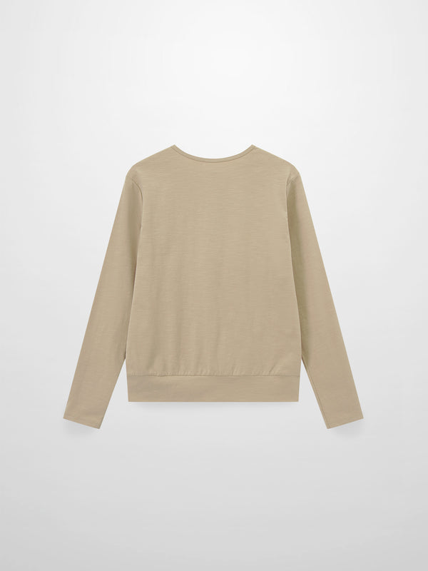 Crew Bomber Tee-Tan