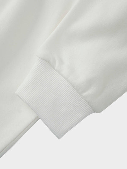 Embossed Crown Sweatshirt-Ivory
