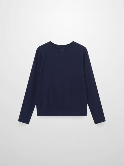 Crew Bomber Tee-Deep Navy
