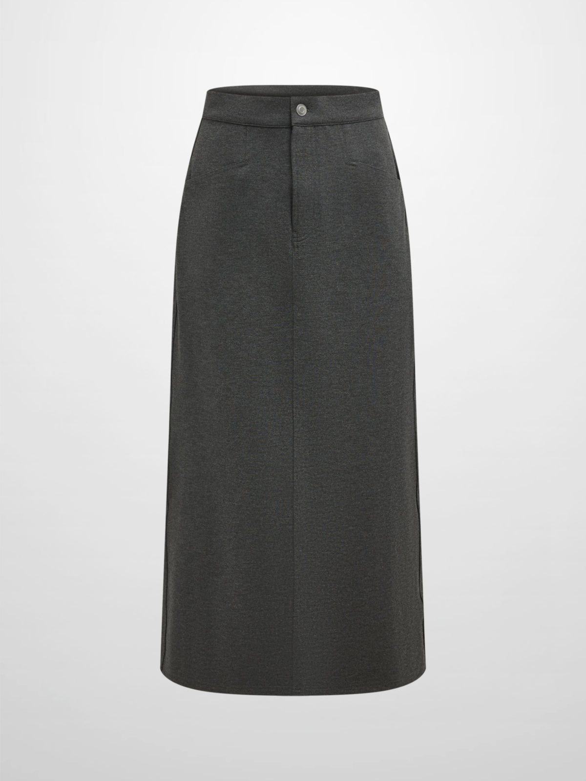 Straight Ponte Maxi Skirt - Grey
