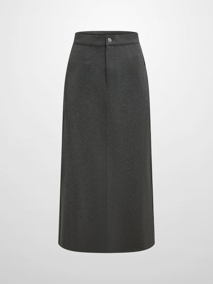 Straight Ponte Maxi Skirt - Grey