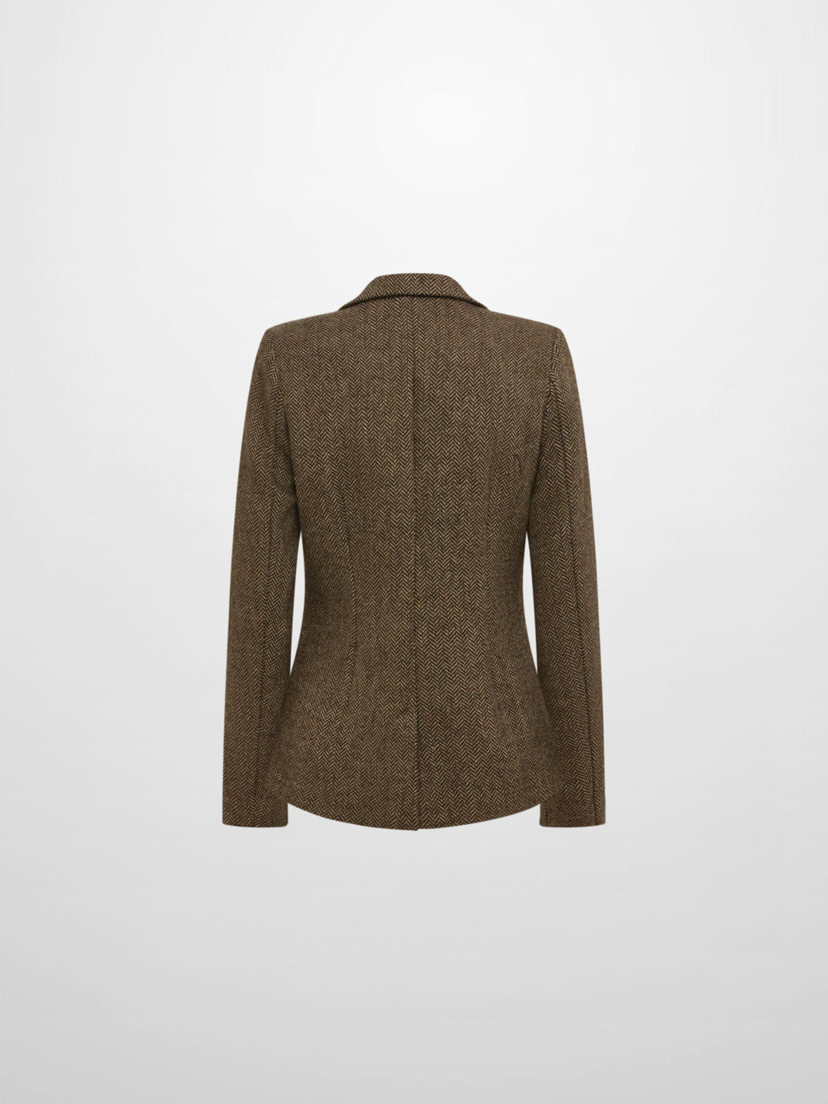 Herringbone Blazer - Brown/Tan