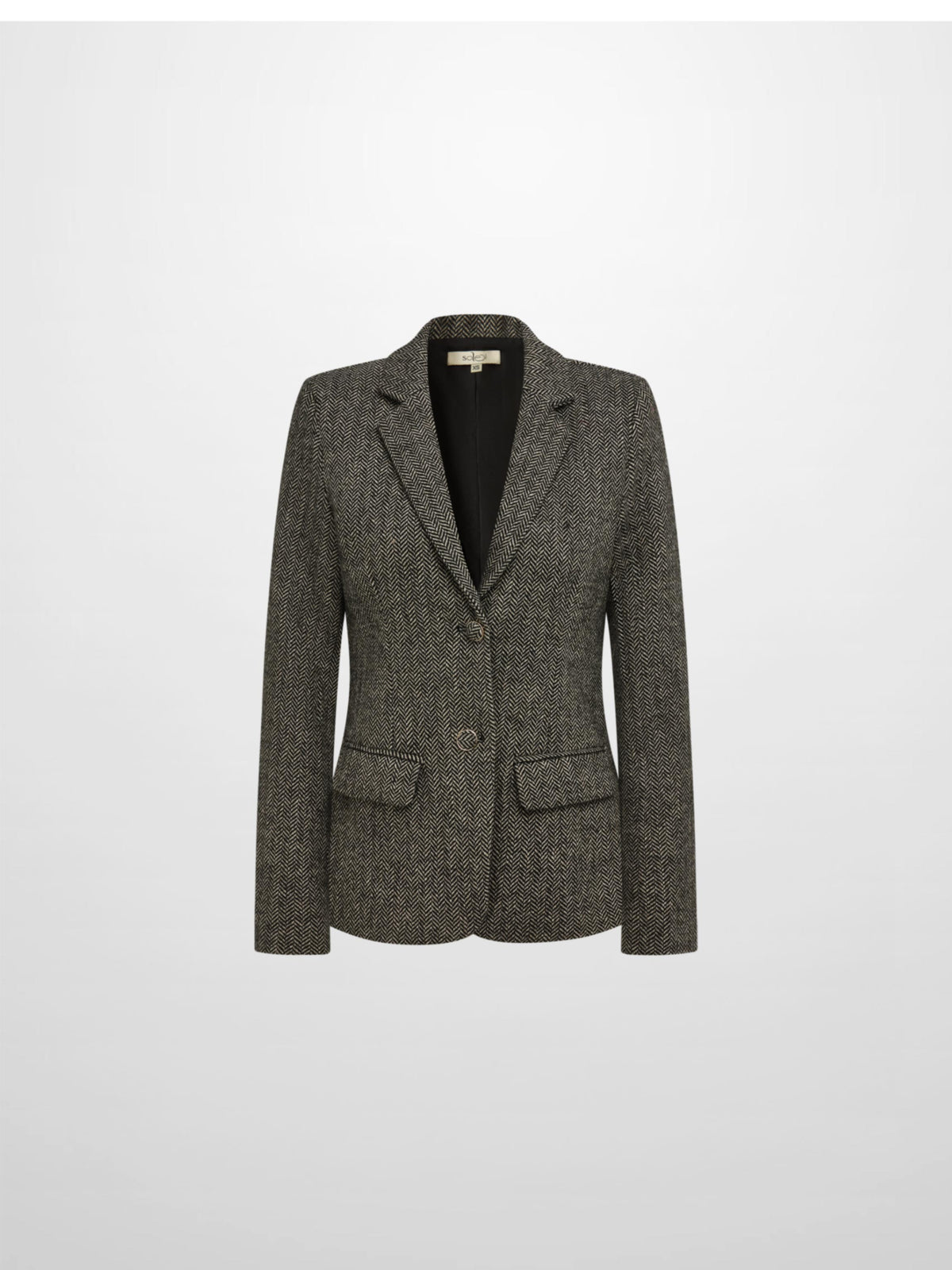Herringbone Blazer - Black/White