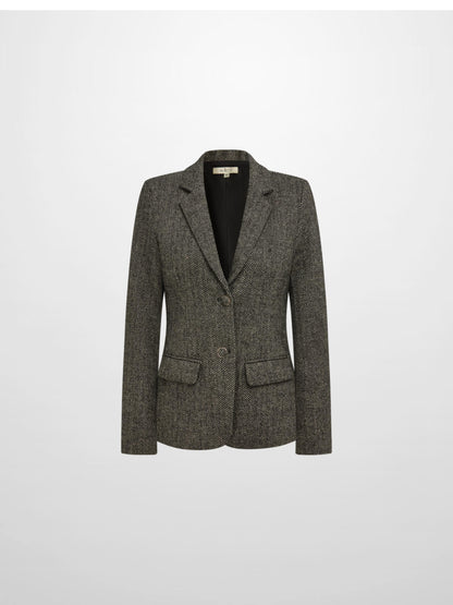 Herringbone Blazer - Black/White