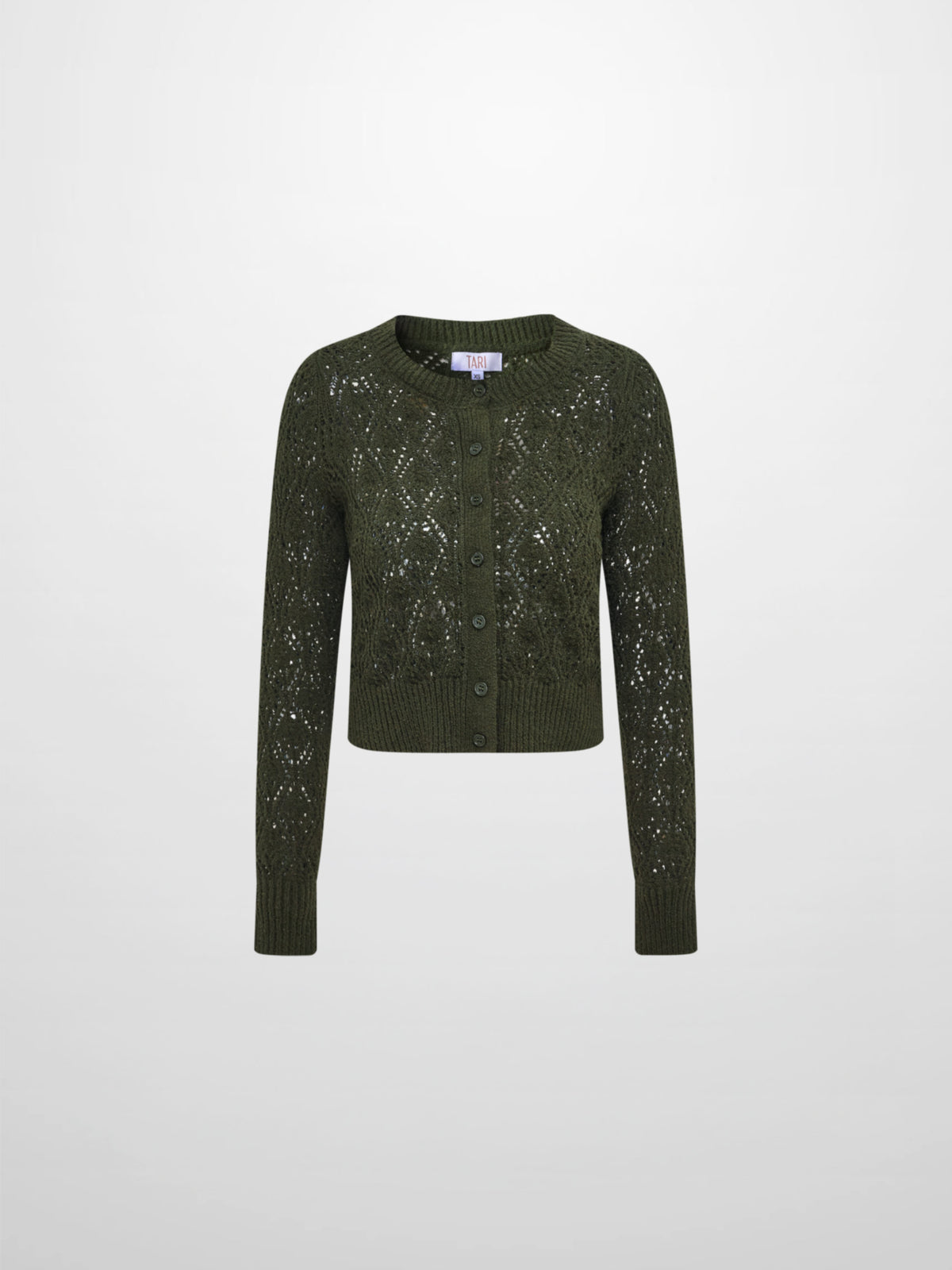 Crochet Cardigan - Olive Green