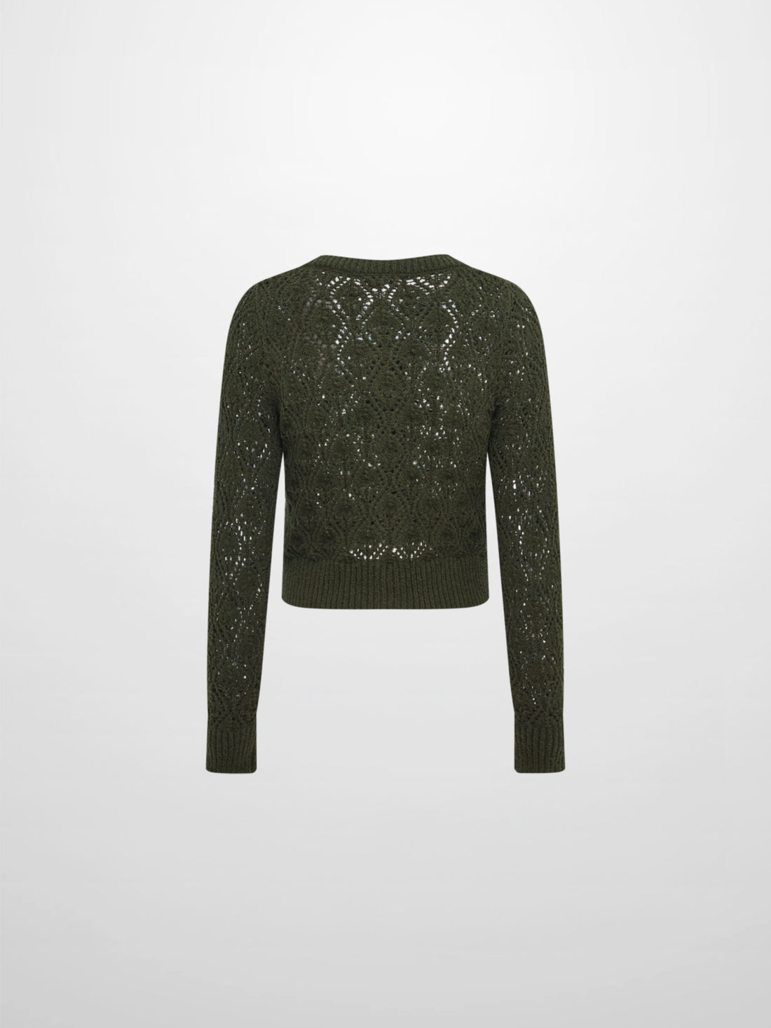 Crochet Cardigan - Olive Green