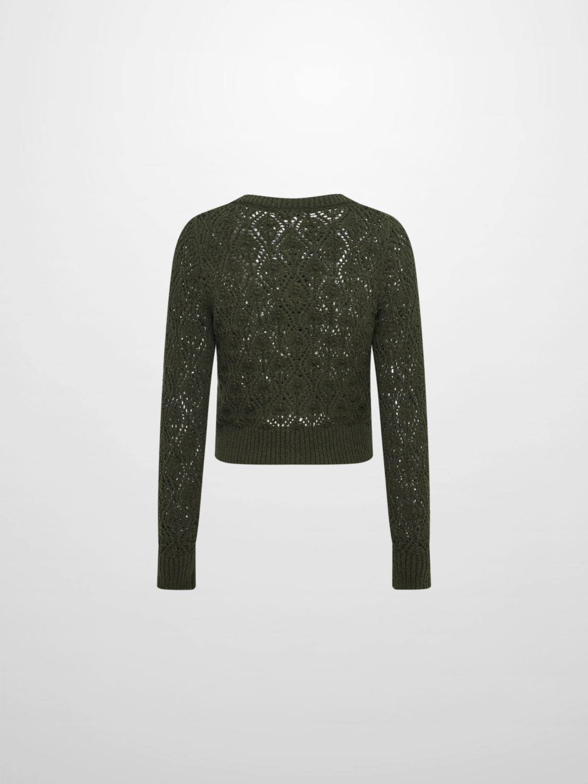 Crochet Cardigan - Olive Green