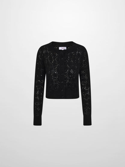 Crochet Cardigan - Black