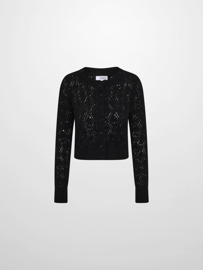 Crochet Cardigan - Black