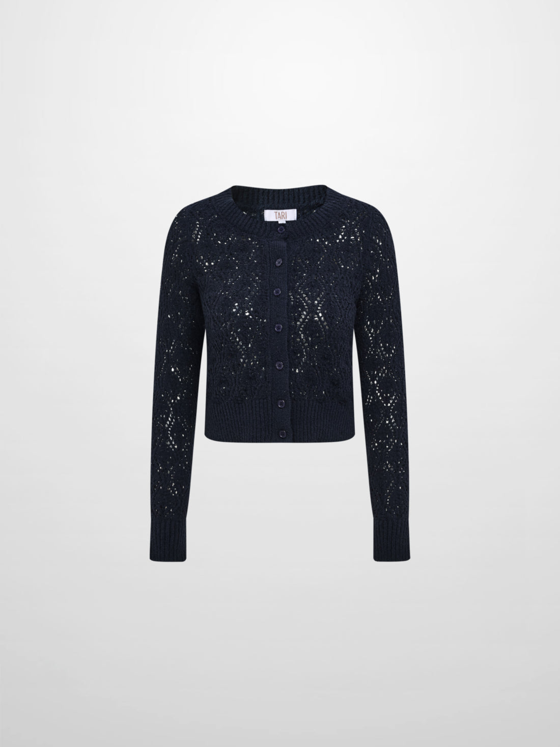Crochet Cardigan - Navy