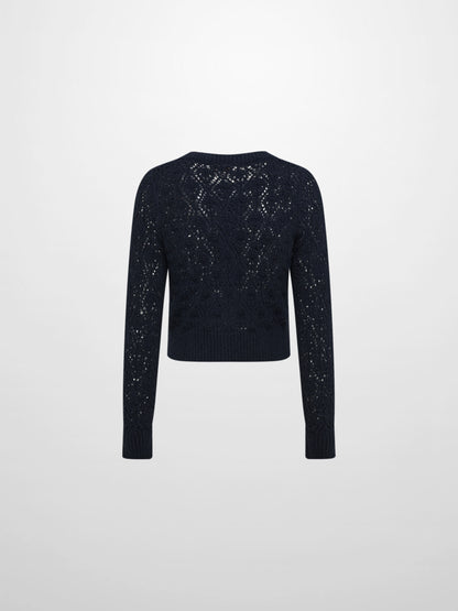 Crochet Cardigan - Navy Blue