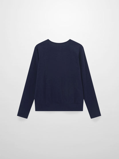 Crew Bomber Tee-Deep Navy