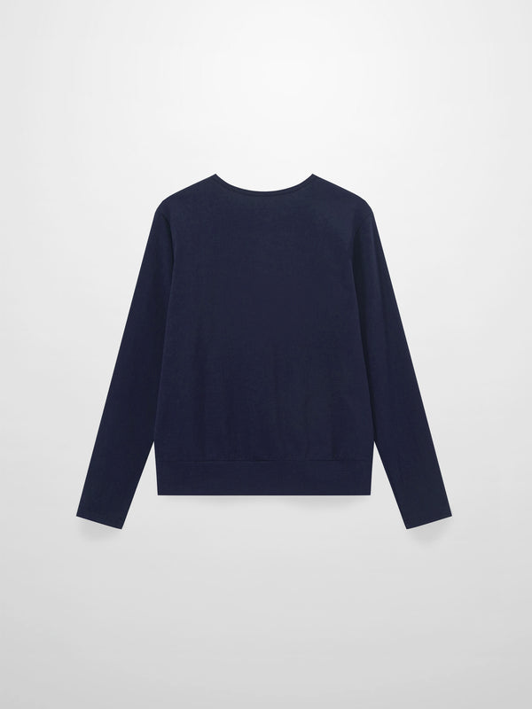 Crew Bomber Tee-Deep Navy