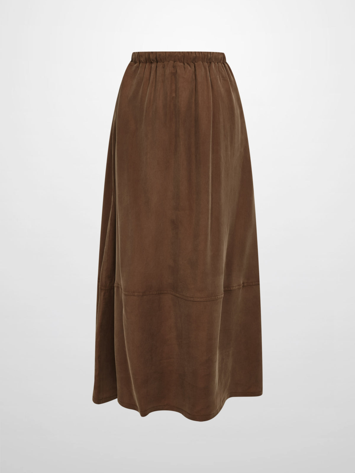 Drawstring Cupro Skirt - Light Brown