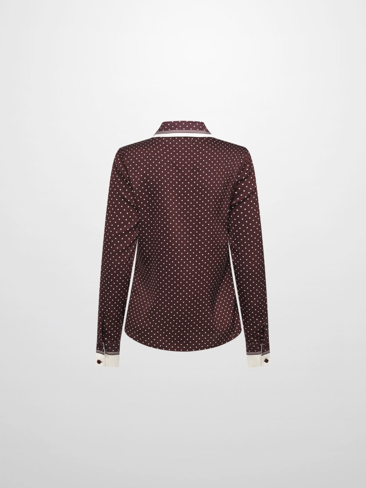 Mini Dot Blouse - Burgundy