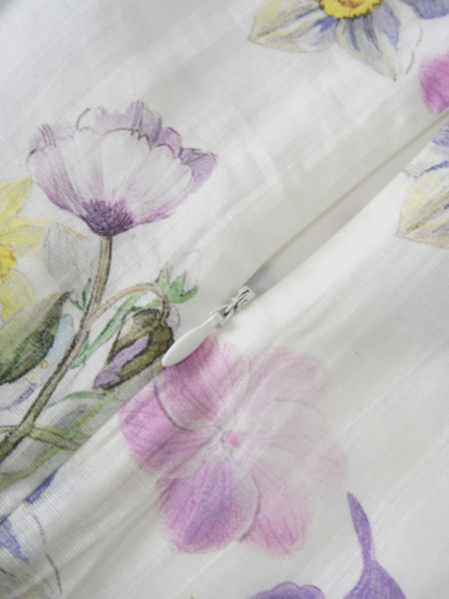 Braided Detail A-Line Skirt-Multi Color Floral