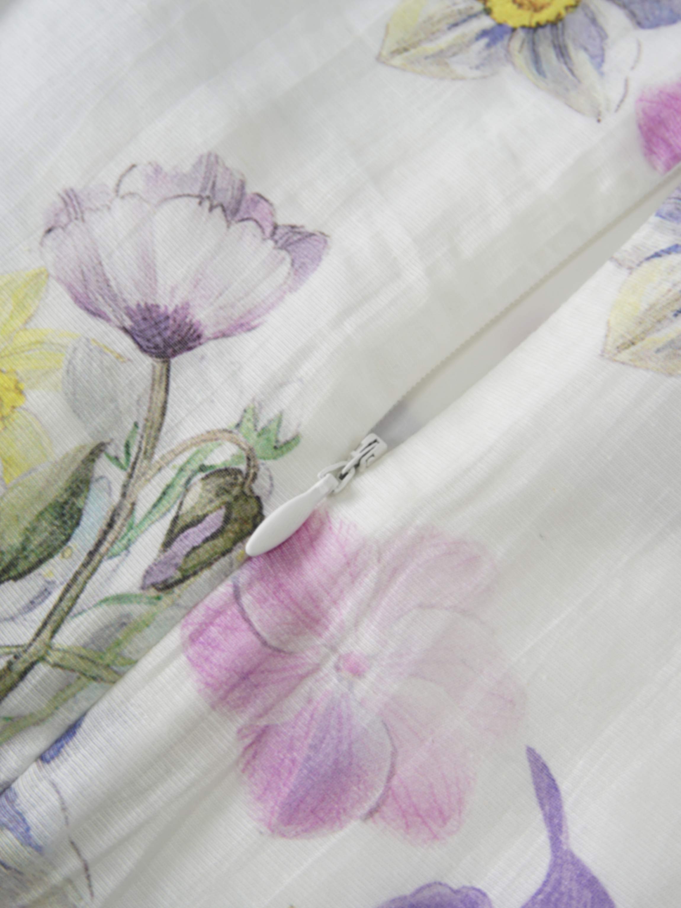 Braided Detail A-Line Skirt-Multi Color Floral