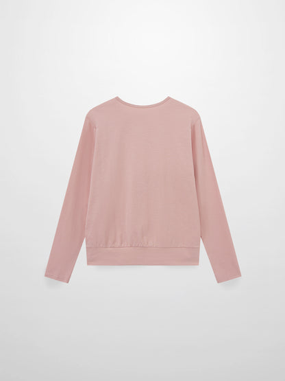 Crew Bomber Tee-Pink