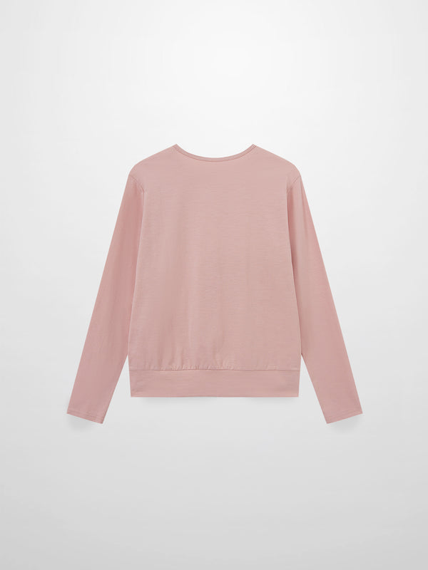 Crew Bomber Tee-Pink