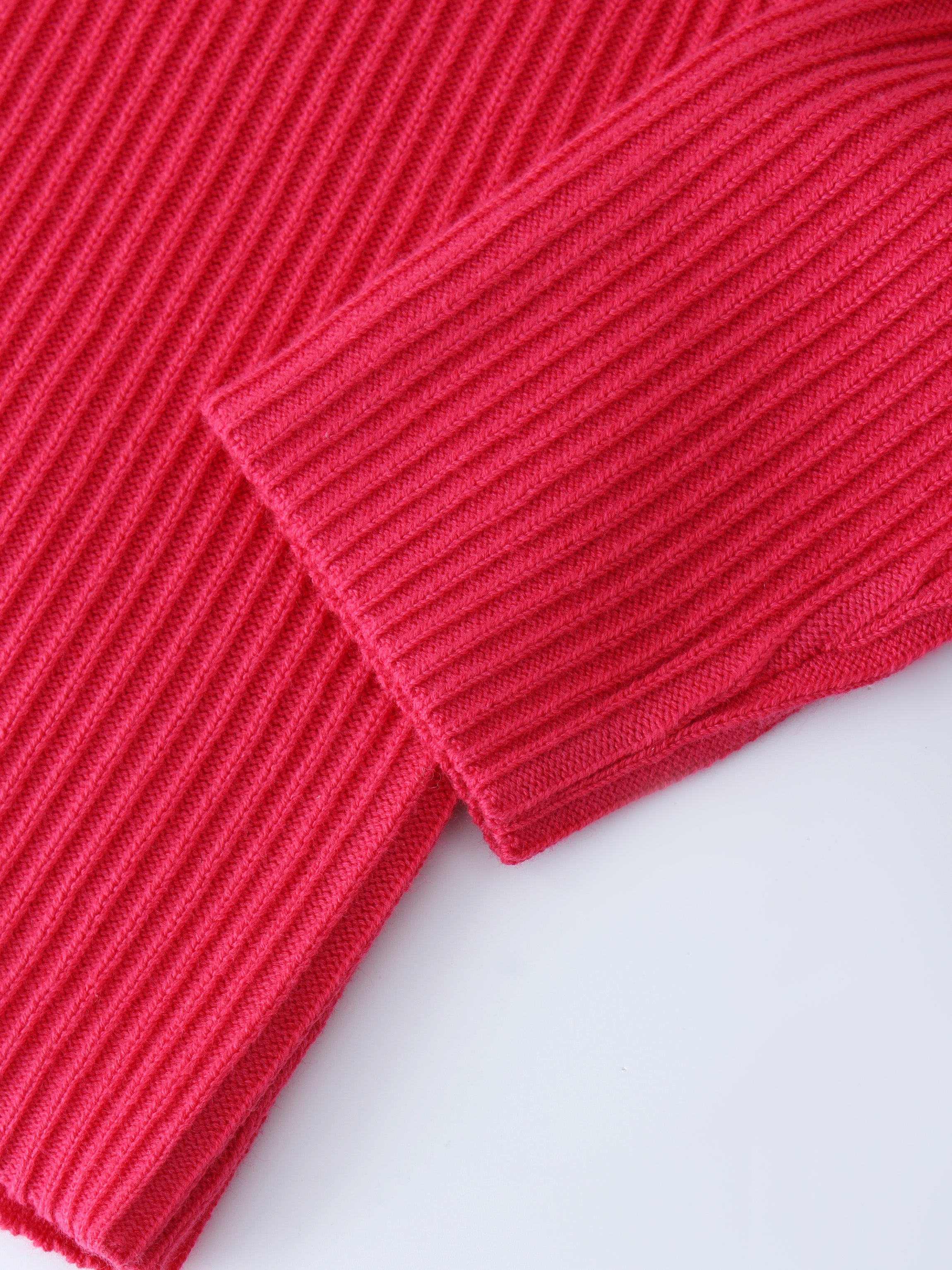 Ribbed Knit Cardigan-Hot Pink