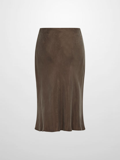 Cupro Slip Skirt - Warm Taupe 26"