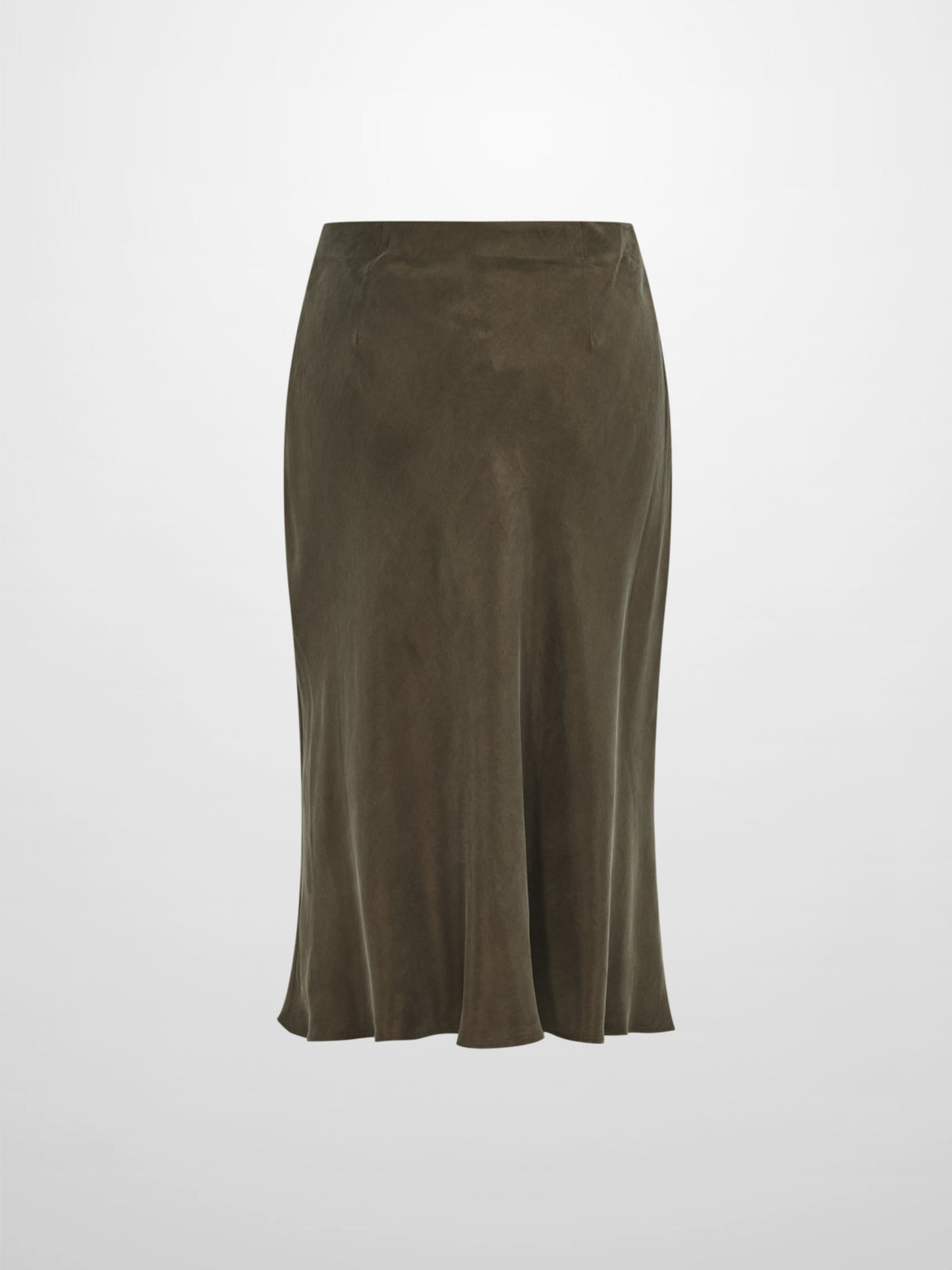 Cupro Slip Skirt - Olive 26"