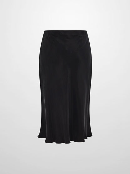 Cupro Slip Skirt - Black 26"