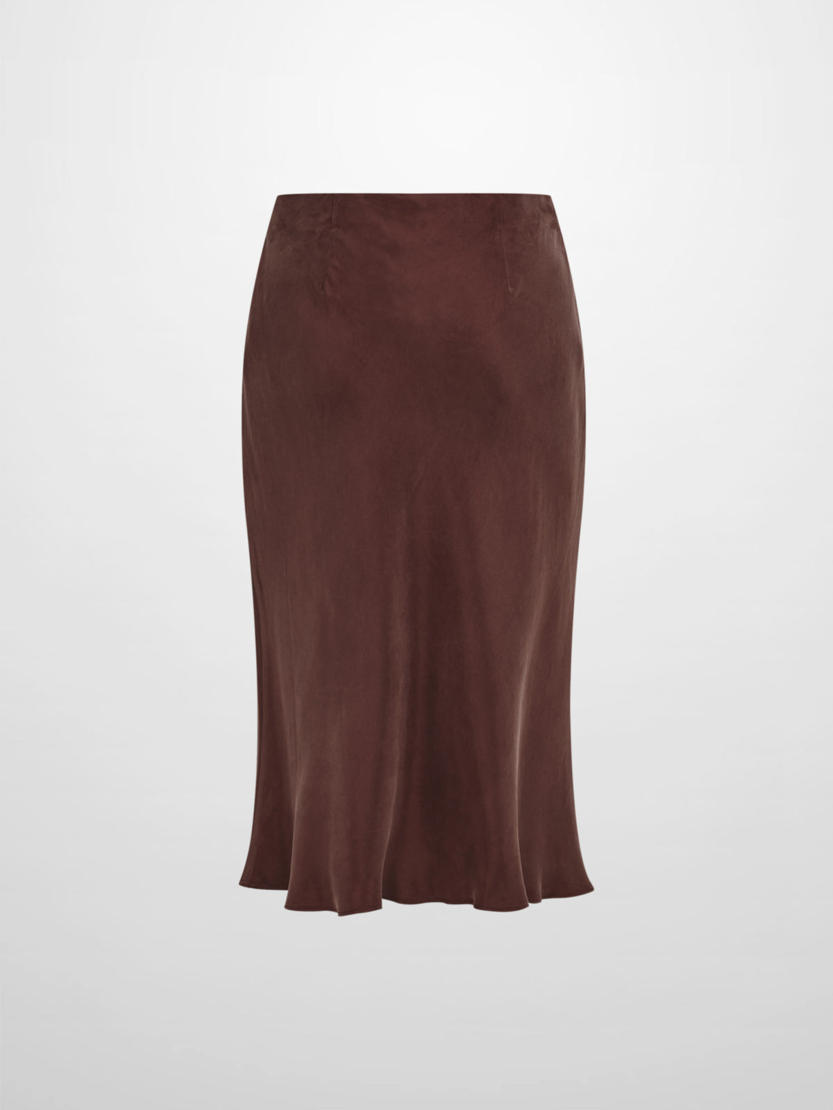 Cupro Slip Skirt - Brown 26"