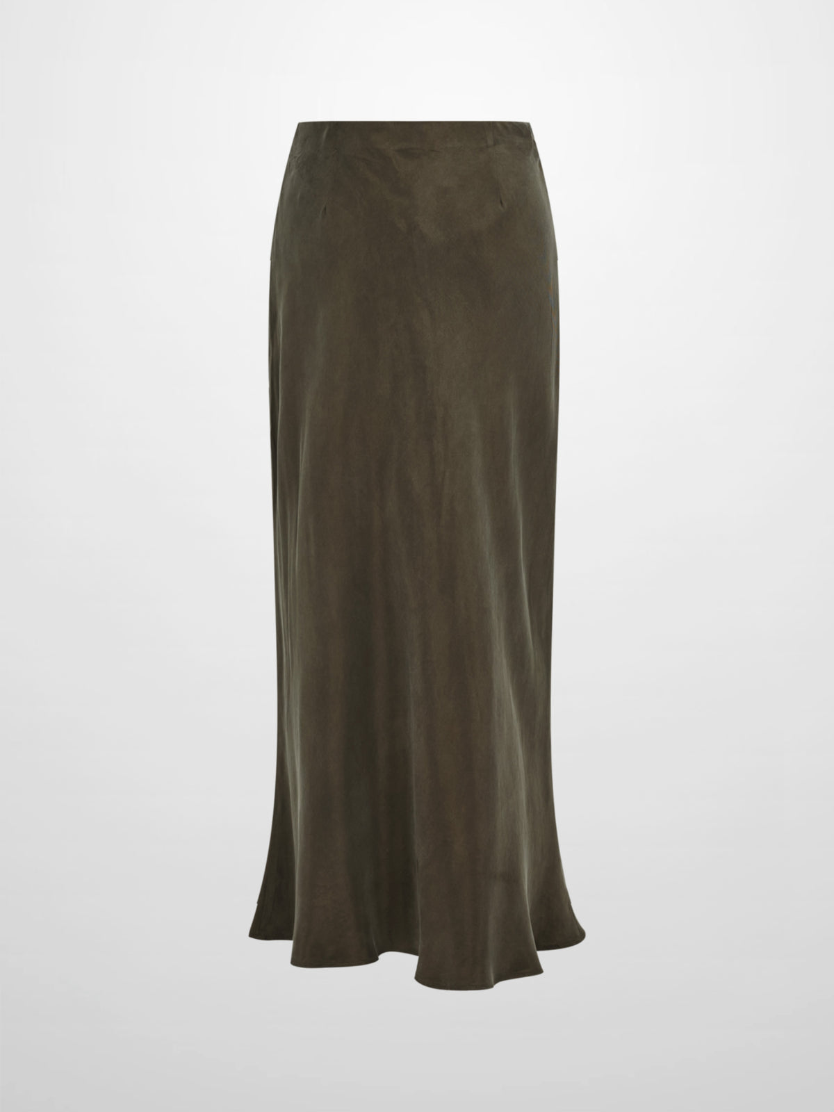 Cupro Slip Skirt - Olive 37"