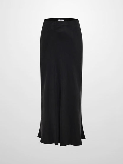 Cupro Slip Skirt - Black 37"