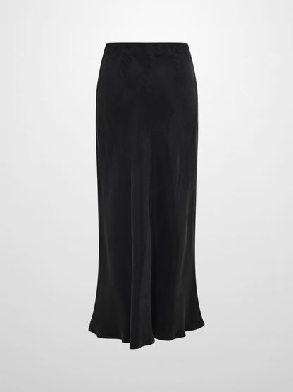 Cupro Slip Skirt - Black 37"