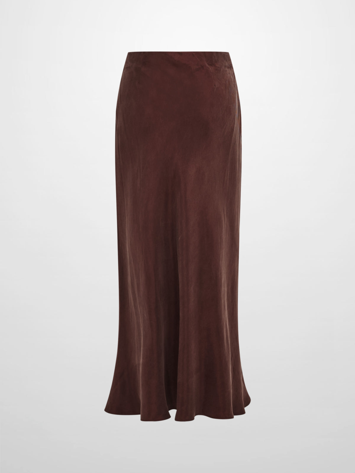 Cupro Slip Skirt - Brown 37"