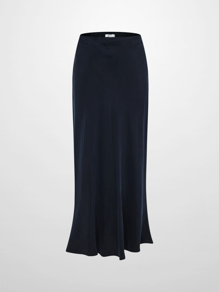 Cupro Slip Skirt - Navy 37"