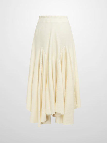 Midi Flare Skirt - Cream