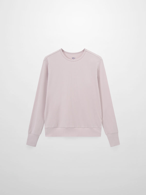 Ribbed Crew Bomber-Lavender