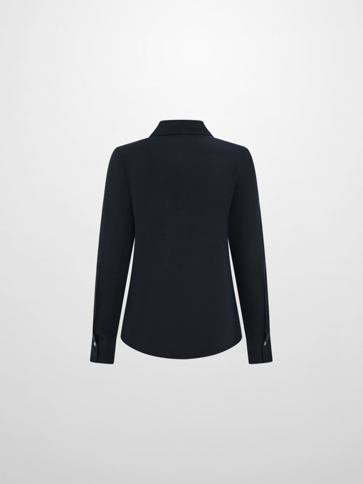 Cupro Button Down Blouse - Navy