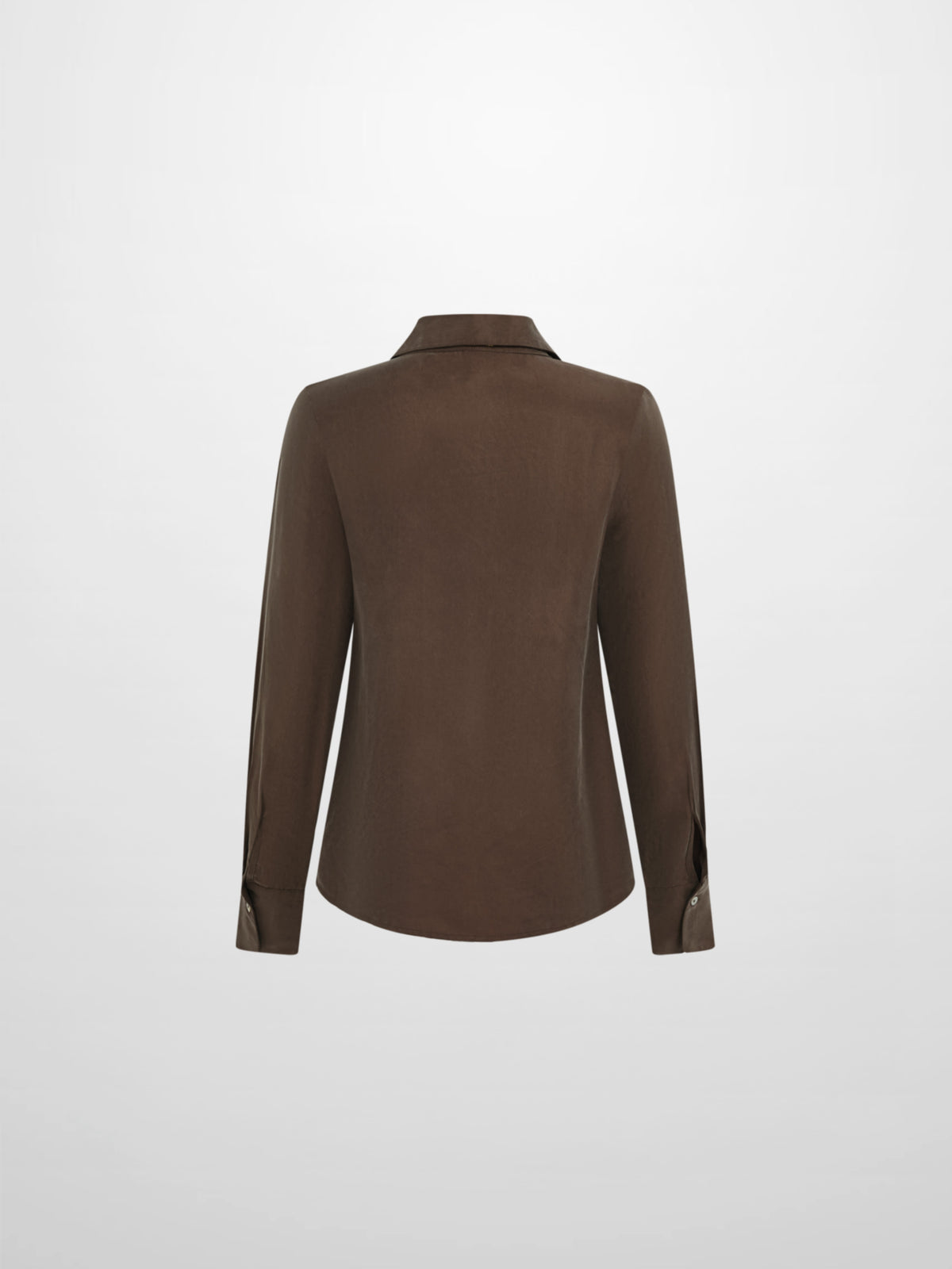 Cupro Button Down Blouse - Warm Taupe