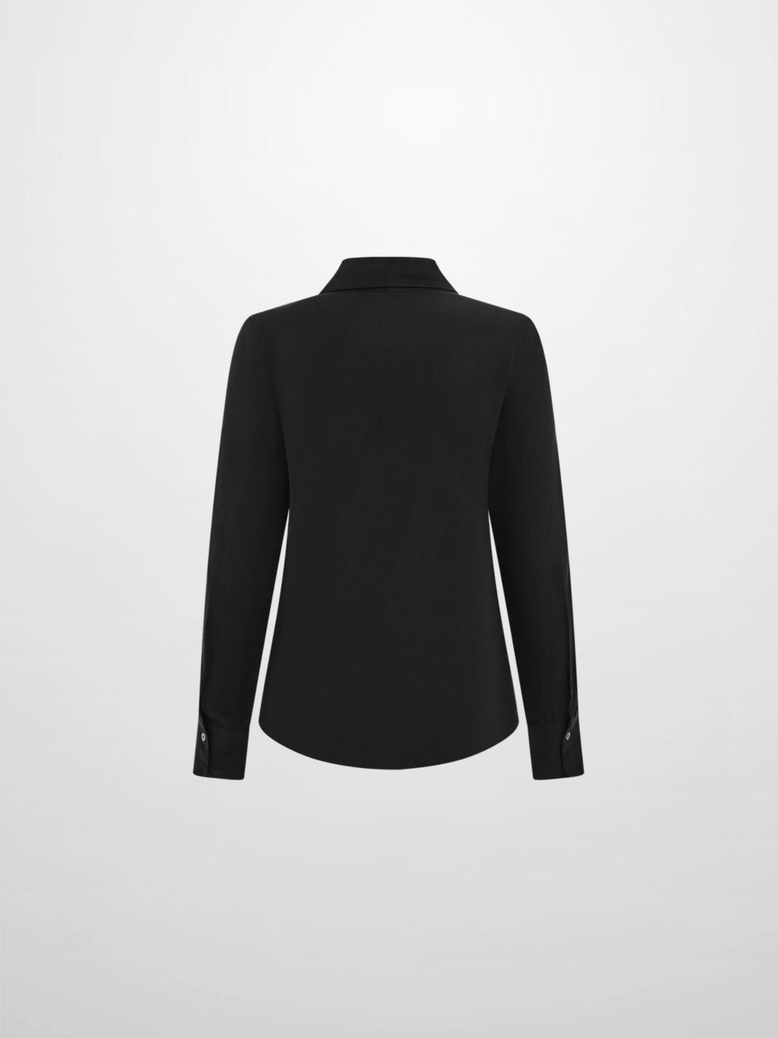Cupro Button Down Blouse - Black