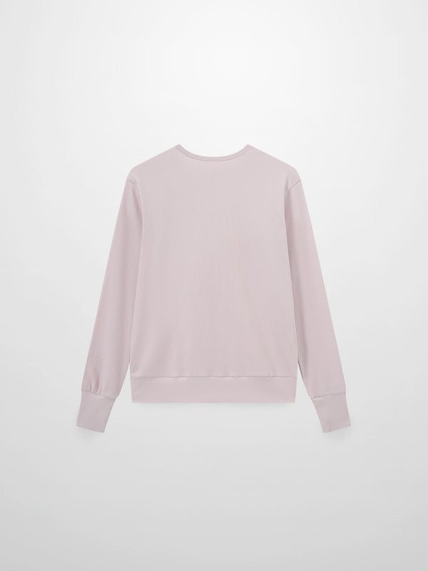Ribbed Crew Bomber-Lavender