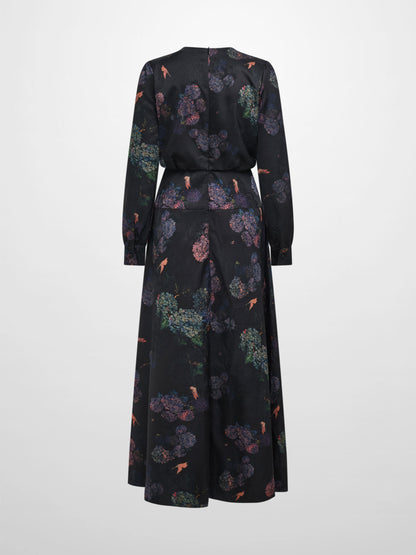 Waist Yoke Dress - Flower Bunches