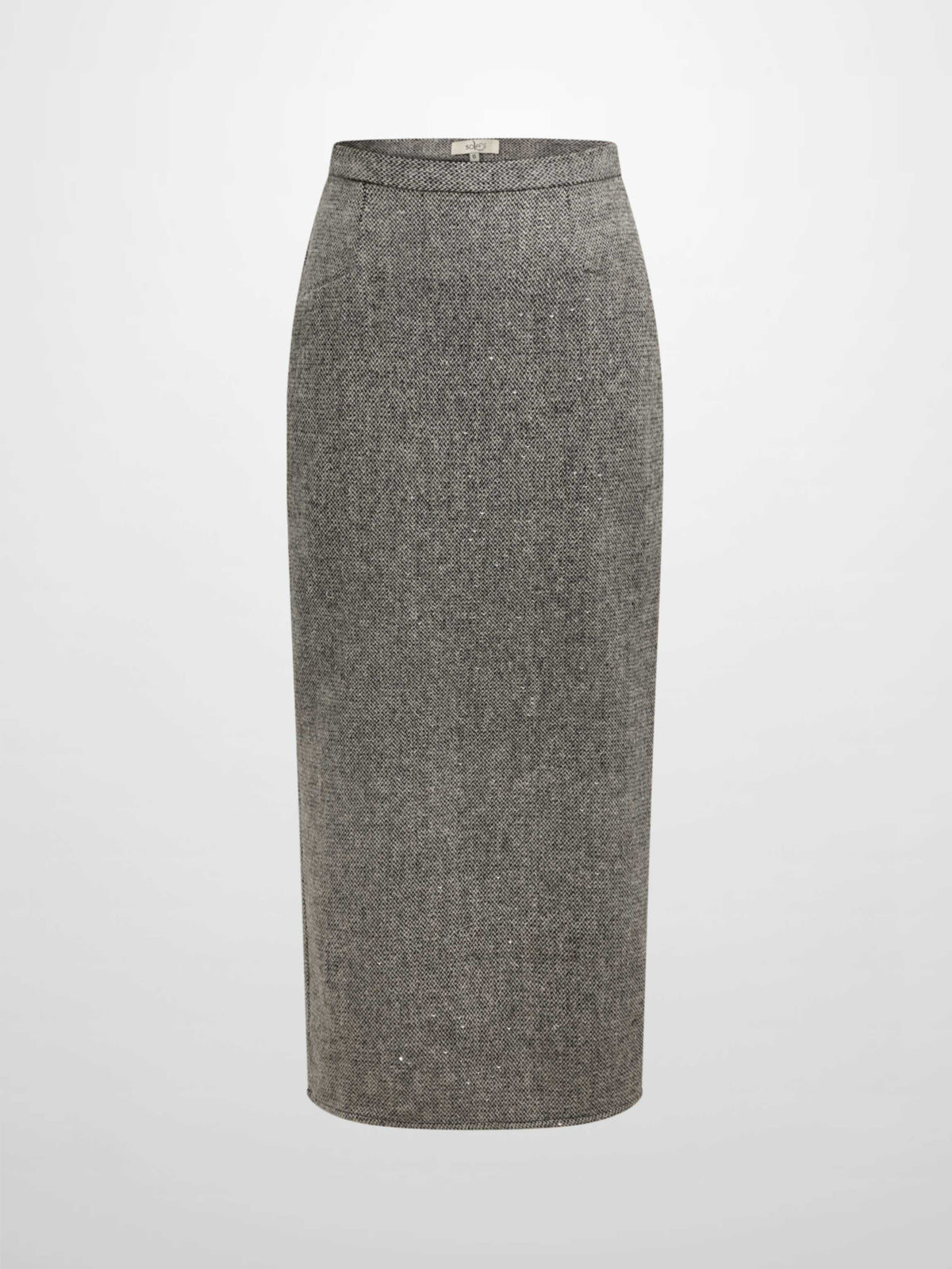 Tweed Sparkle Maxi Skirt - Black/White