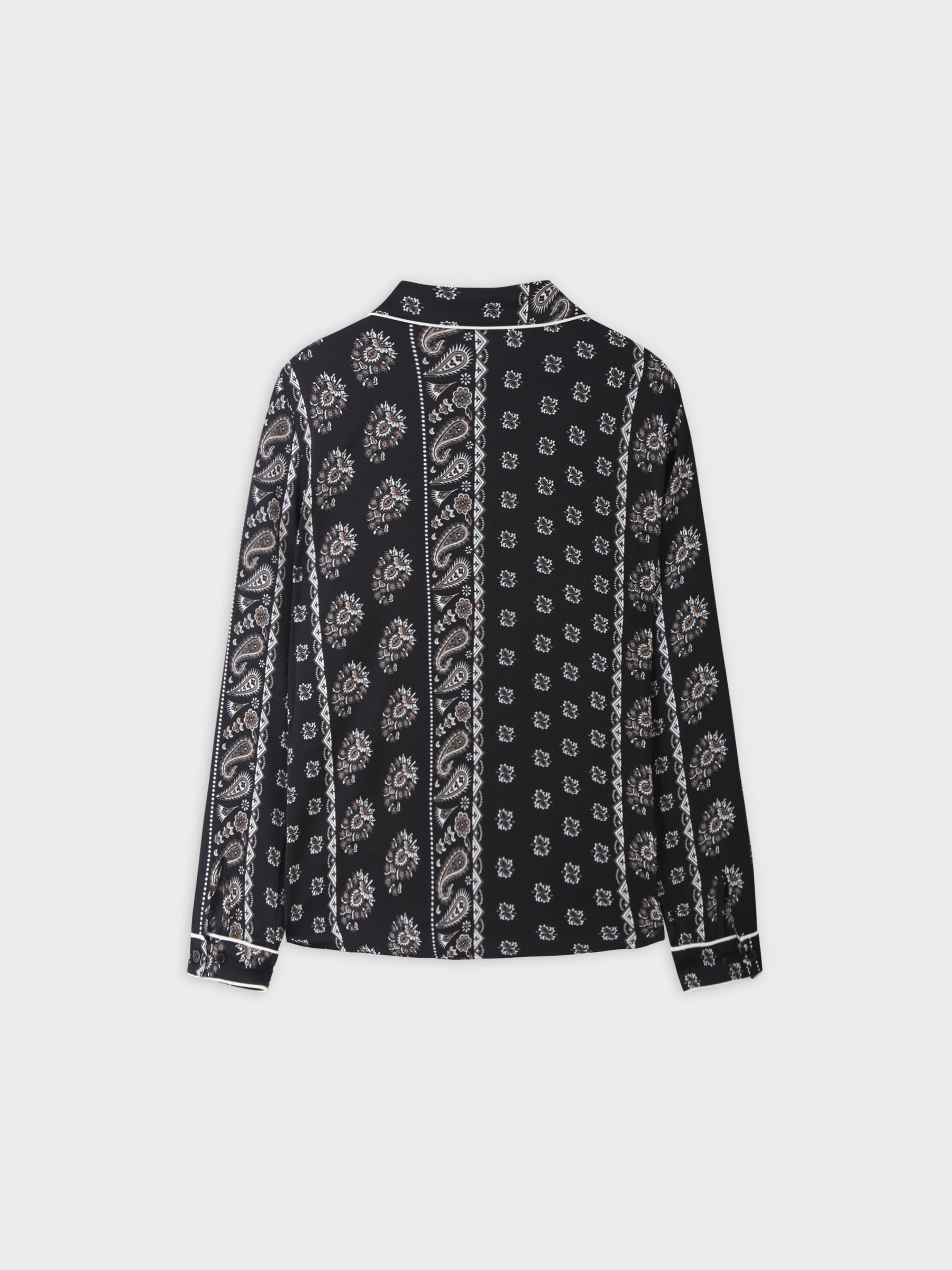 Piped Blouse-Paisley