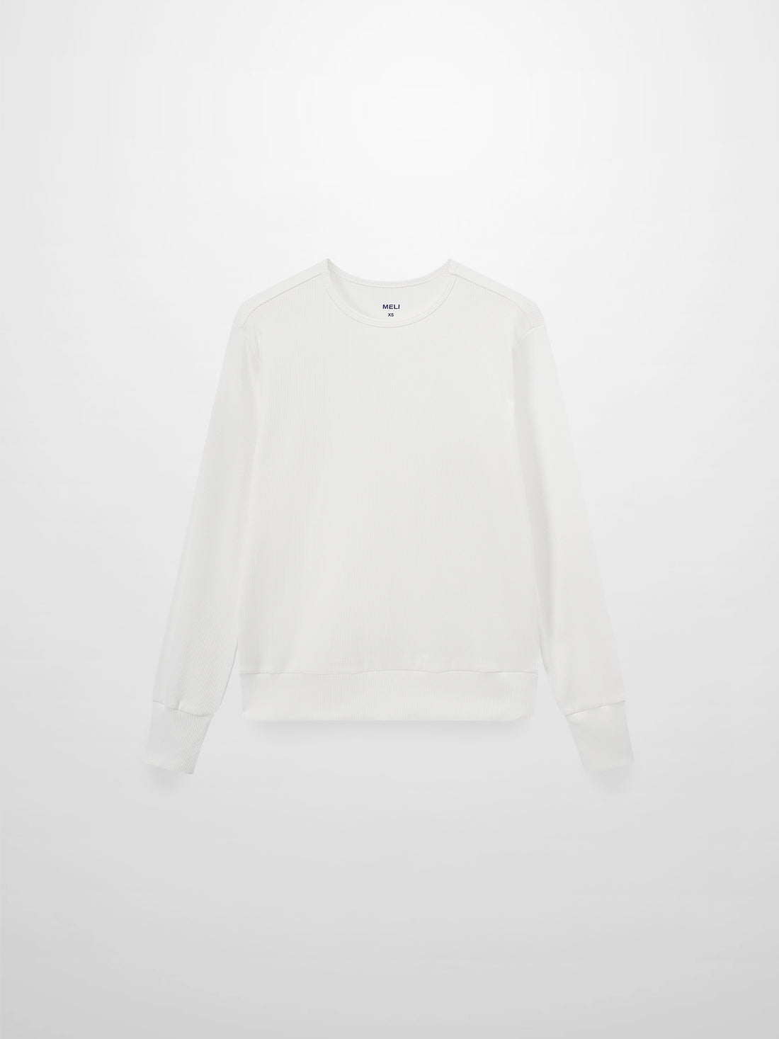 Ribbed Crew Bomber-White