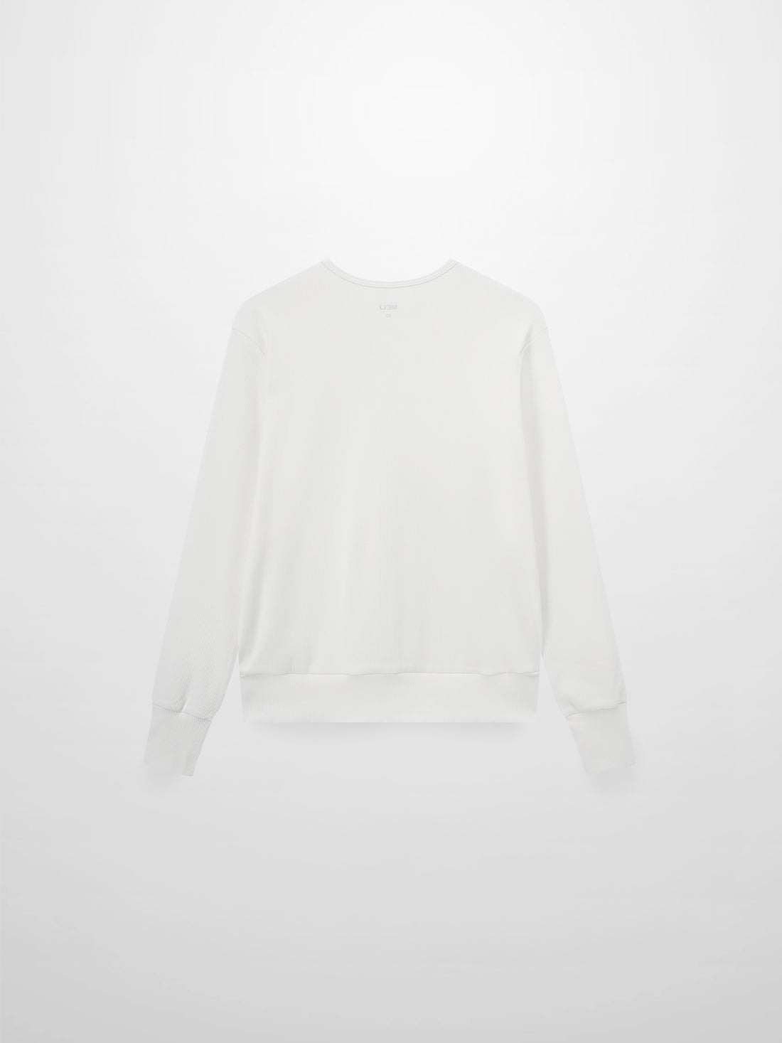 Ribbed Crew Bomber-White