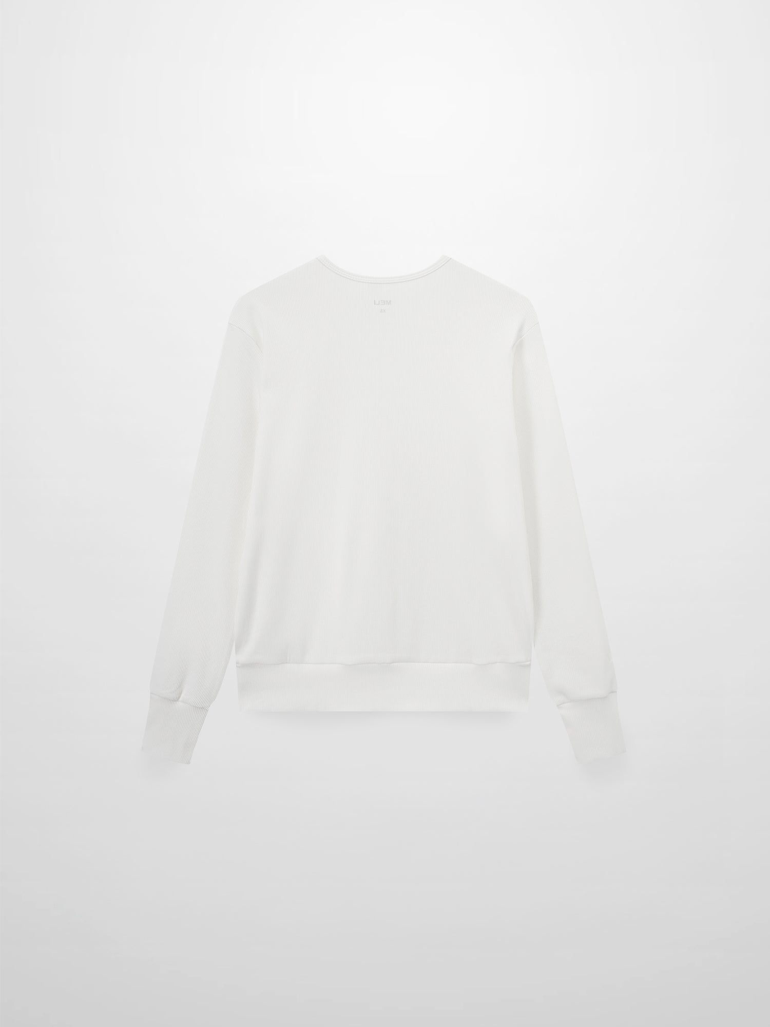 Ribbed Crew Bomber-White
