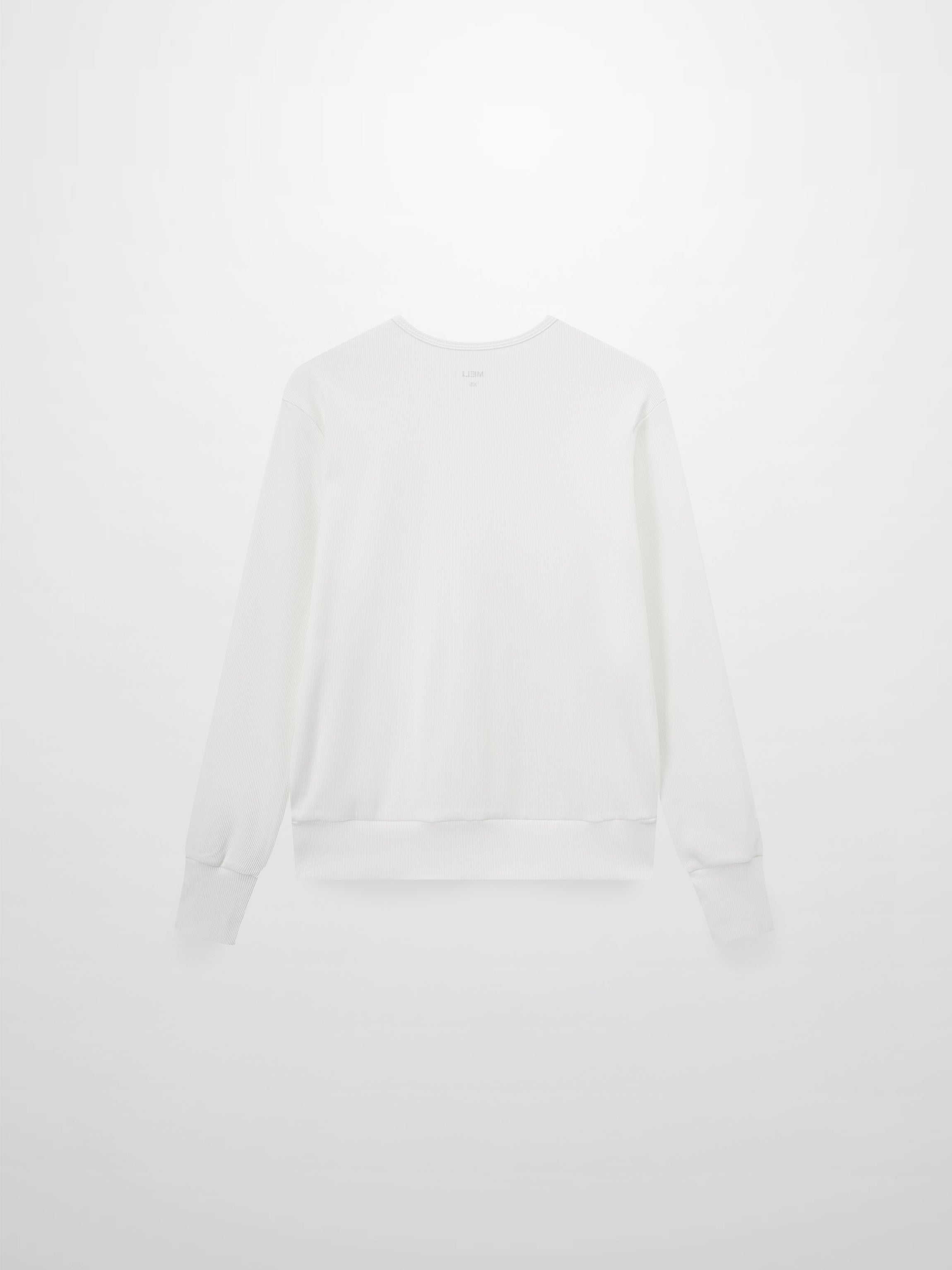 Ribbed Crew Bomber-White