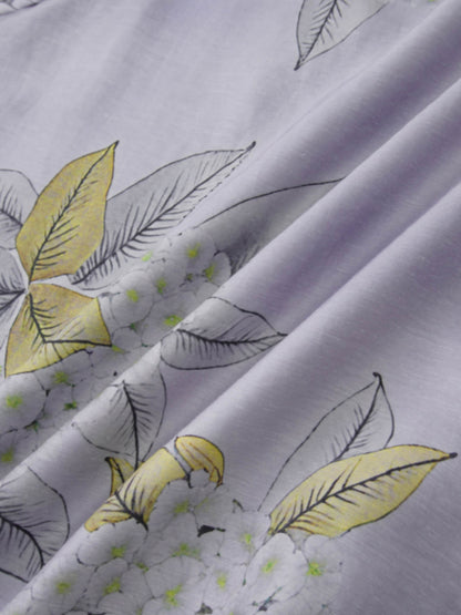 Braided Detail A-Line Skirt-Lavender Floral