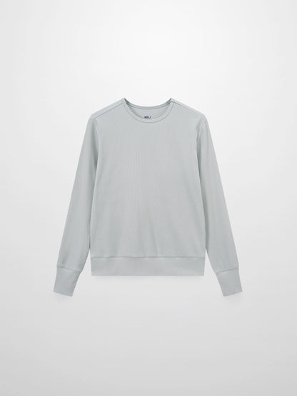 Ribbed Crew Bomber-Grey