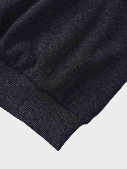 Embossed Crown Sweatshirt-Dark Heathered Grey